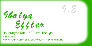 ibolya effler business card